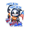(2 Pack) Party in The USA Skeleton Magnets - Patriotic Kitchen Decor - 5" On Longest Side - for Cars, Fridges, Toolboxes - Made in USA - MAG7909