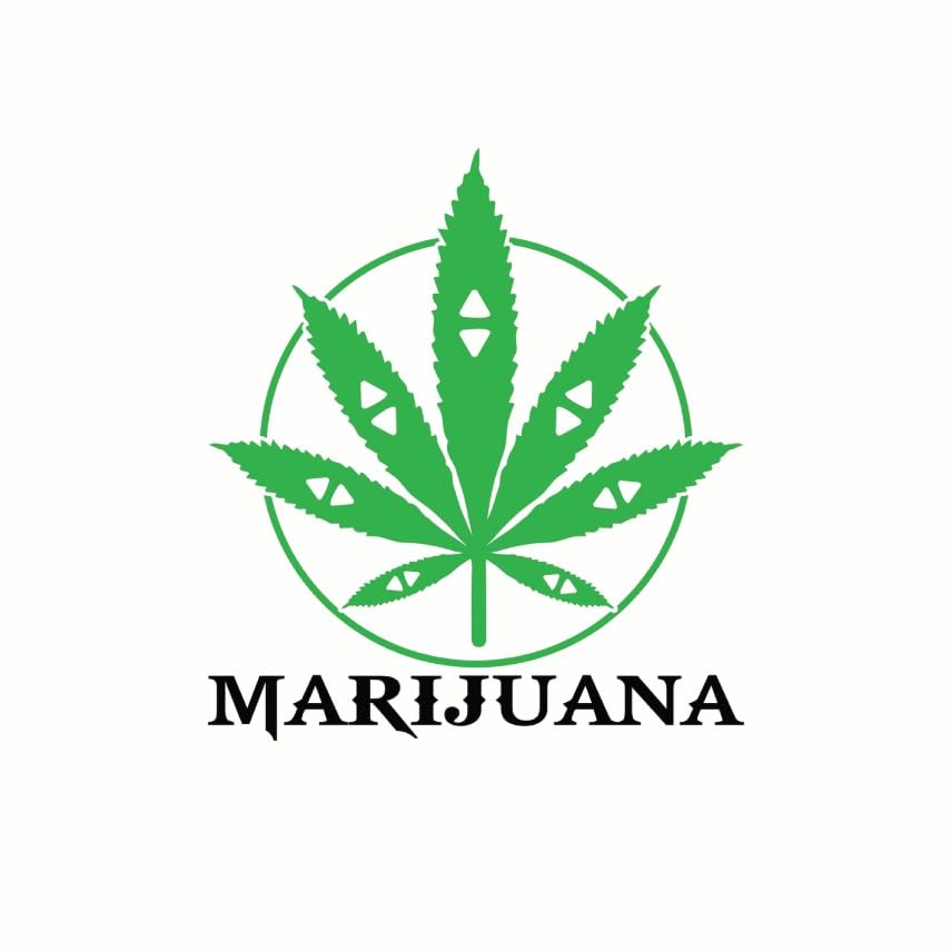 (3 Pack) Marijuana Leaf Decals - Weed Laptop Decal - Cannabis Sticker - 3 Inches On Longest Side - Easy Peel & Apply - Made in USA - 3MCS7763