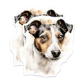 (2 Pack) Jack Russell Terrier Magnets - Watercolor Dog Art - Pet Lover Decor - 5 Inches On Longest Side - Thick Durable Magnet - Made in USA - MAG27550