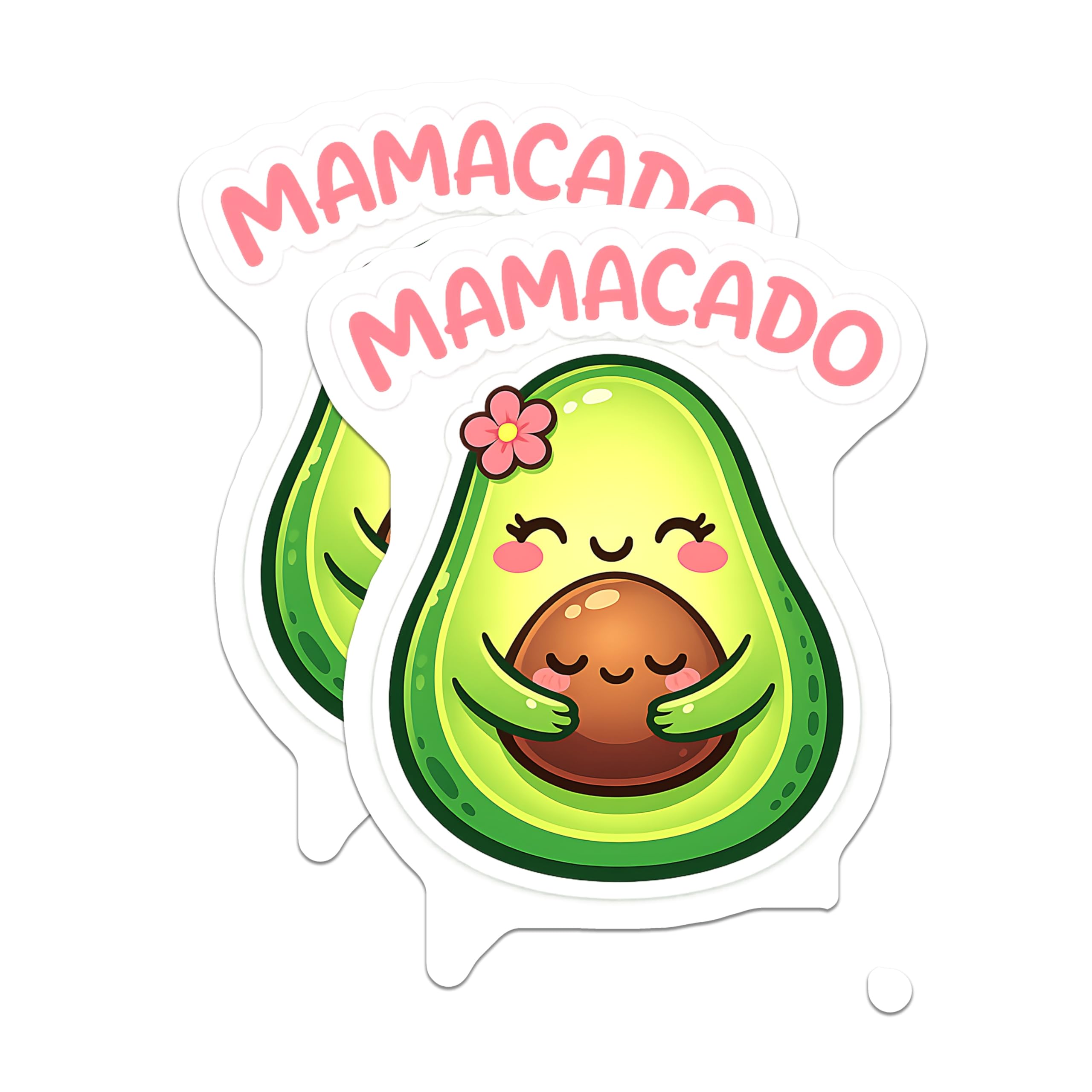 (2 Pack) Mamacado Avocado Mama Magnets - New Motherhood Journey - Pregnancy Celebration Decor - Baby Shower Ideas for Mom - 5 Inches On Longest Side - Thick Durable Magnet - Made in USA - MAG21730