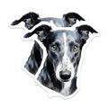 (2 Pack) Greyhound Magnets - Dog Lover Decor - Refrigerator Art - 5 Inches On Longest Side - Thick Durable Magnet - Made in USA - MAG27682