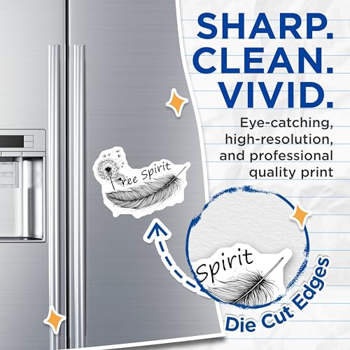 (2 Pack) Free Spirit Magnets - Feather Decor - Inspirational Quote - 5" On Longest Side - for Cars, Fridges, Toolboxes - Made in USA - MAG7561