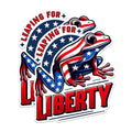 (2 Pack) Patriotic Frog Stickers - Freedom Frog Decals - Leaping for Liberty Stickers - 5" On Longest Side - Sticks to Any Smooth Flat Surface - Made in USA - BMCS2713