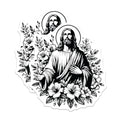 (2 Pack) Jesus Christ Art Magnets - Religious Decor - Christian Faith - Inspirational Magnet - 5" On Longest Side - for Cars, Fridges, Toolboxes - Made in USA - MAG7323