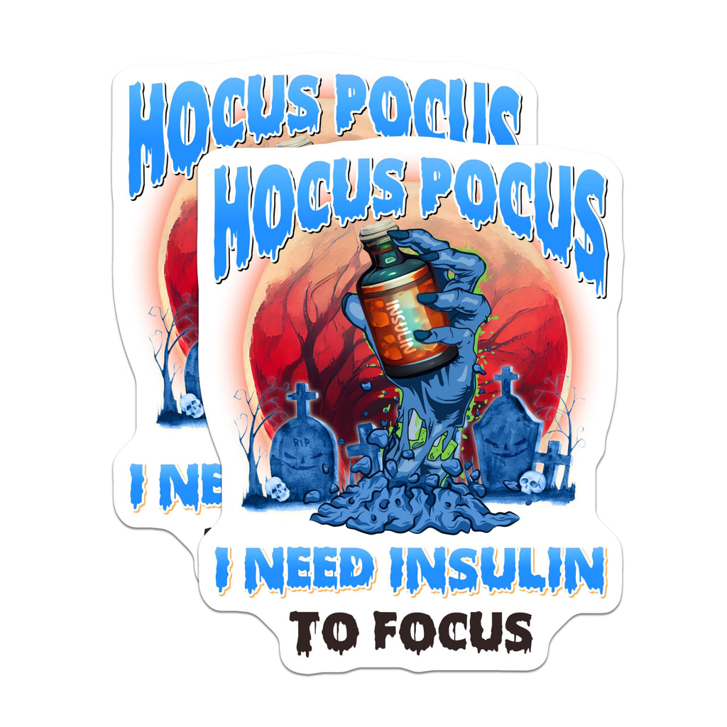 (2 Pack) Insulin Magnets - Hocus Pocus Decor - Diabetes Awareness Magnet - 5" On Longest Side - Premium Magnet - for Cars, Refrigerators, Toolboxes, Lockers - Made in USA - MAG17075