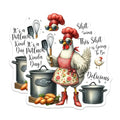 (2 Pack) Funny Chicken Magnets Kitchen - Cookbook Holder - Farmhouse Theme - Cute Cooking - 5" On Longest Side - for Cars, Fridges, Toolboxes - Made in USA - MAG4506