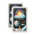 (2 Pack) Libra Zodiac Stickers - Astrological Stickers - Horoscope Stickers for Zodiac Enthusiasts - 5" On Longest Side - Sticks to Smooth Flat Surfaces - Made in USA - BMCS5142