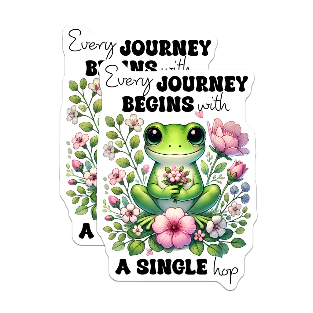 (2 Pack) Inspirational Frog Magnets - Cute Frog Decor - Motivational Frog Art - 5" On Longest Side - for Cars, Fridges, Toolboxes - Made in USA - MAG7620