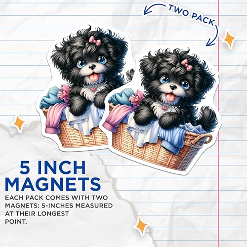 (2 Pack) Animal-Themed Home Decor Magnet - 5" On Longest Side - Sticks to Smooth Flat Surfaces - Made in USA - MAG9413