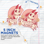 (2 Pack) Motivational Goat Magnets - Goof Off Decor - Cute Inspirational Animal Art - 5" On Longest Side - for Cars, Fridges, Toolboxes - Made in USA - MAG5618