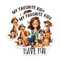(2 Pack) My Favorite Kids Have Fur Magnets - Dog Mom Refrigerator Decor - Pet Parent Kitchen Item - 5 Inches On Longest Side - Thick Durable Magnet - Made in USA - MAG39142