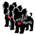 (3 Pack) Westie Mom Decals - West Highland Terrier - Dog Lover Decal - 3 Inches On Longest Side - Easy Peel & Apply - Made in USA - 3MCS1413