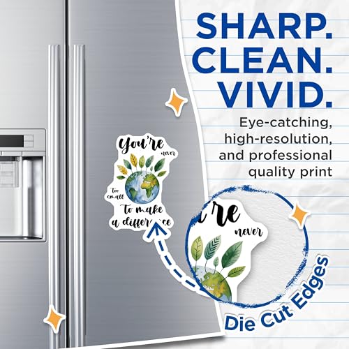 (2 Pack) Inspirational Quote Magnets - Environmental Activism - Encouraging Positive Change - 5" On Longest Side - for Cars, Fridges, Toolboxes - Made in USA - MAG7695