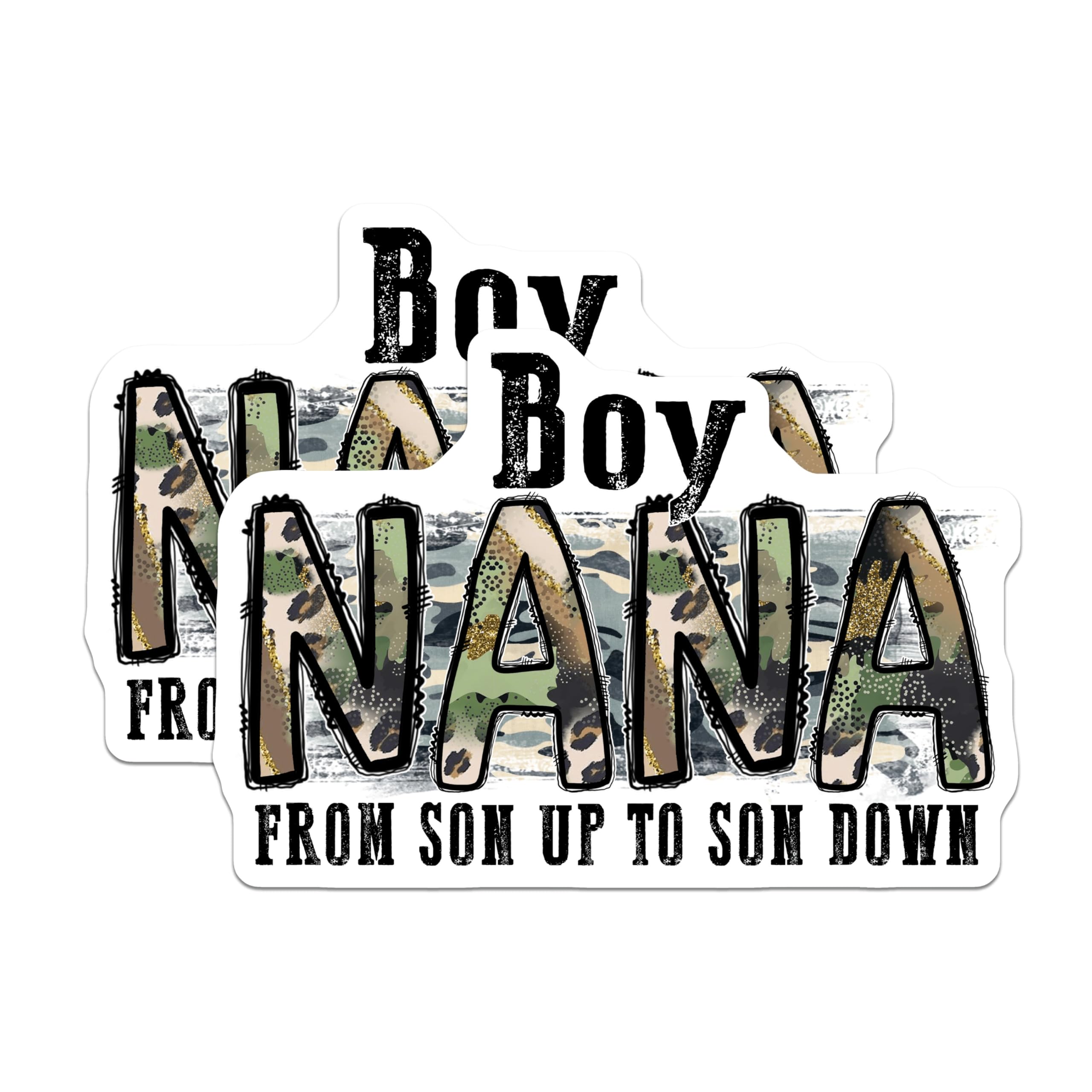 (2 Pack) Boy Nana Magnets - Grandmother Fridge Decor - Grandson Proud Nana Accessory - Mother's Day for Nana - 5 Inches On Longest Side - Thick Durable Magnet - Made in USA - MAG29911
