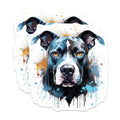 (2 Pack) Pitbull Magnets - Watercolor Dog Art - Pet Lover Fridge Decor - 5 Inches On Longest Side - Thick Durable Magnet - Made in USA - MAG26274