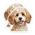 (2 Pack) Cockapoo Dog Magnets - Cute Doodle Puppy - Pet Lover Refrigerator Decor - 5 Inches On Longest Side - Thick Durable Magnet - Made in USA - MAG24716