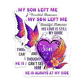 (2 Pack) My Son Left Me Stickers - Beautiful Memories - Love is My Guide - Always at My Side - 5" On Longest Side - Sticks to Smooth Flat Surfaces - Made in USA - BMCS6136