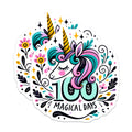 (2 Pack) 100 Magical Days Magnets - Unicorn Baby Milestone Celebration - New Parents Nursery Decor - 5 Inches On Longest Side - Thick Durable Magnet - Made in USA - MAG37165
