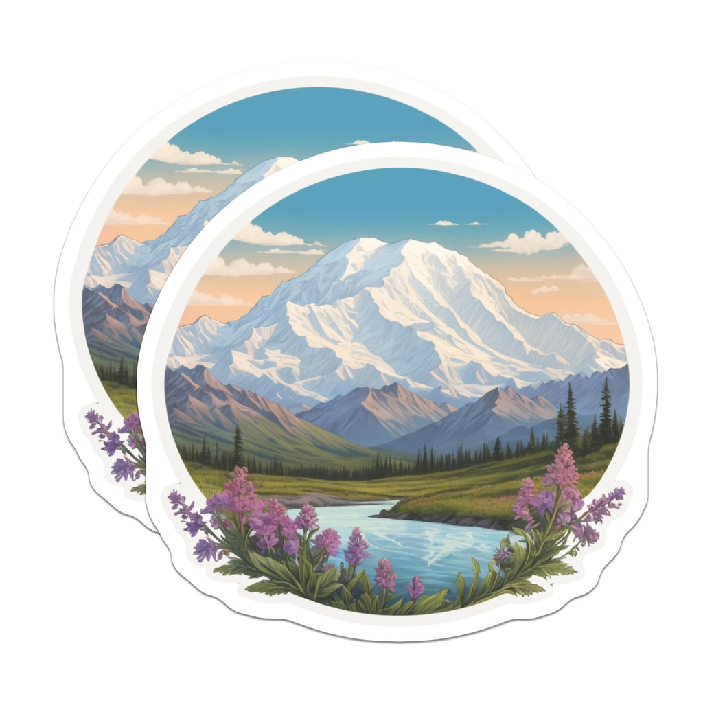 (2 Pack) Mountain View Magnets - Nature Scene Decor - Scenic Fridge Magnets - 5" On Longest Side - Premium Magnet - for Cars, Refrigerators, Toolboxes, Lockers - Made in USA - MAG18170