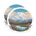 (2 Pack) Mountain View Magnets - Nature Scene Decor - Scenic Fridge Magnets - 5" On Longest Side - Premium Magnet - for Cars, Refrigerators, Toolboxes, Lockers - Made in USA - MAG18170