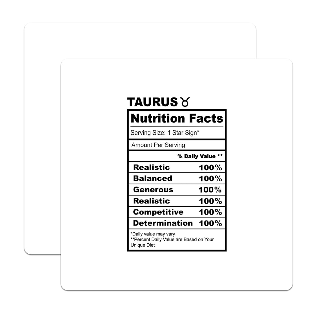 (2 Pack) Taurus Zodiac Magnets - Star Sign Facts - Astrology Decor - 5" On Longest Side - Premium Magnet - for Cars, Refrigerators, Toolboxes, Lockers - Made in USA - MAG14926