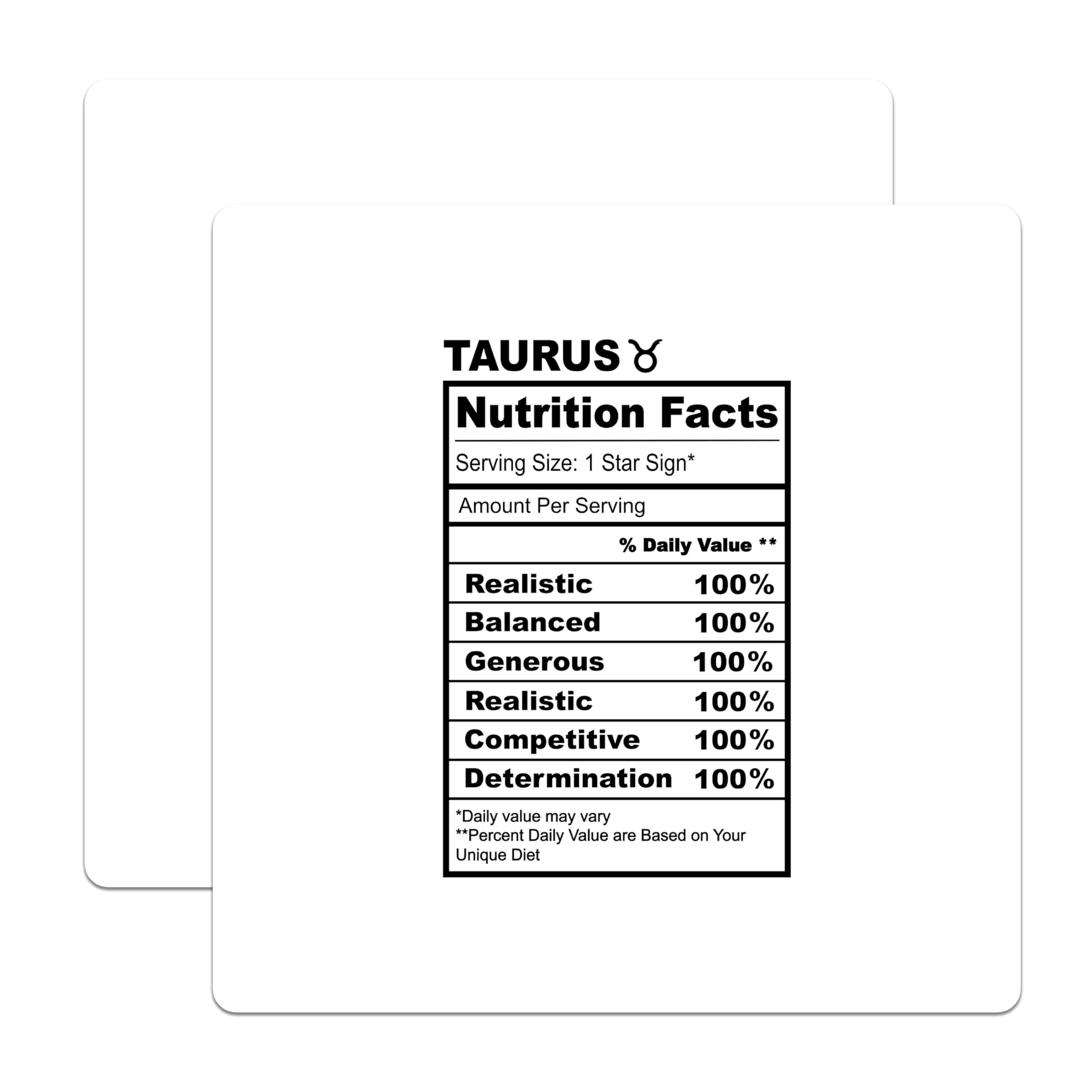 (2 Pack) Taurus Zodiac Magnets - Star Sign Facts - Astrology Decor - 5" On Longest Side - Premium Magnet - for Cars, Refrigerators, Toolboxes, Lockers - Made in USA - MAG14926