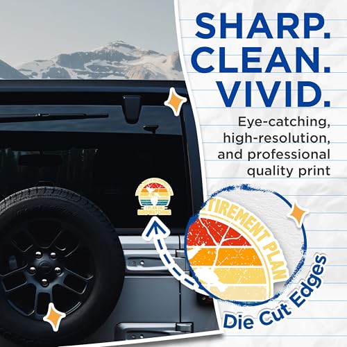 (2 Packs) Yes I Do Have A Retirement Plan Stickers - I Plan On Birdwatching Birdwatcher Decals - 5" On Longest Side - Premium Vinyl Decal - Sticks to Any Smooth Flat Surface - Made in USA - BMCS2353