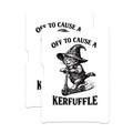 (2 Pack) Kerfuffle Cat Magnets - Witch Hat Scooter Kitten - Playful Refrigerator Decor - 5 Inches On Longest Side - Thick Durable Magnet - Made in USA - MAG21354