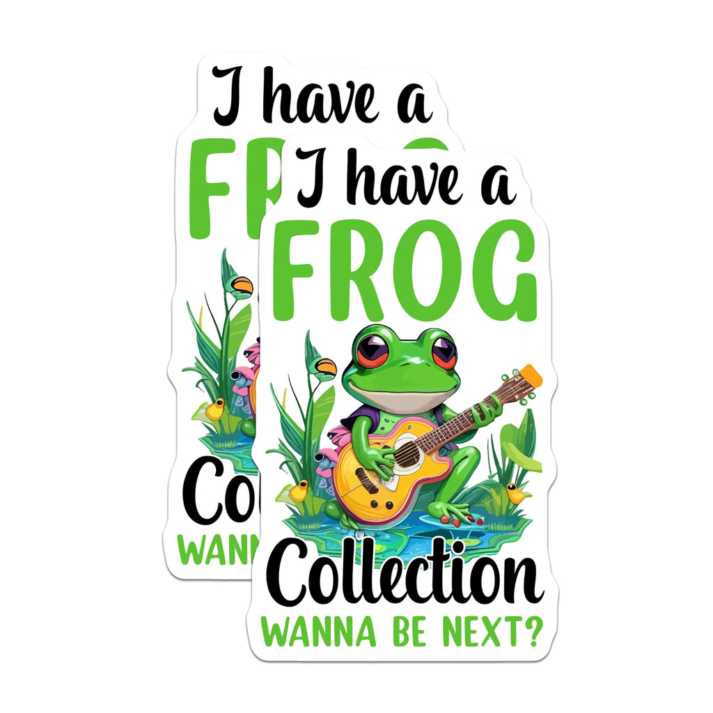 (2 Pack) Frog Collection Magnets - Guitar Frog - Funny Frog Decor - 5" On Longest Side - Premium Magnet - for Cars, Refrigerators, Toolboxes, Lockers - Made in USA - MAG17026