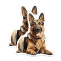 (2 Pack) German Shepherd Magnets - Loyal GSD Dog Art - Pet Parent Refrigerator Display - 5 Inches On Longest Side - Thick Durable Magnet - Made in USA - MAG29433