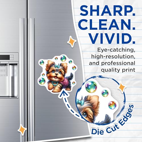 (2 Pack) Adorable Dog DÃƒÂ©cor Magnet - 5" On Longest Side - Sticks to Smooth Flat Surfaces - Made in USA - MAG9619