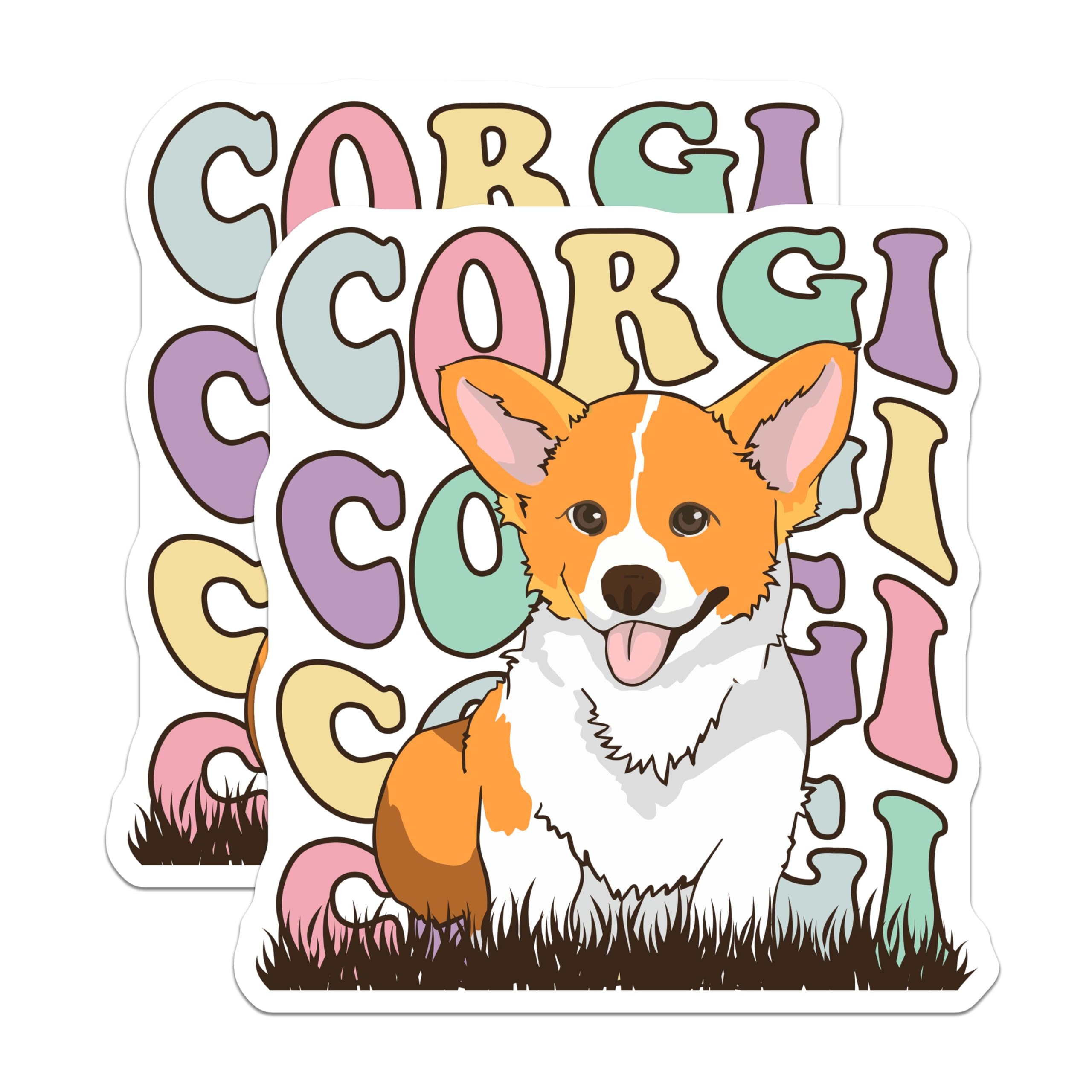 (2 Pack) Corgi Dog Magnets - Cute Puppy Decor - Refrigerator Magnets - 5" On Longest Side - Premium Magnet - for Cars, Refrigerators, Toolboxes, Lockers - Made in USA - MAG18169