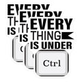 (3 Pack) Ctrl Button Decals - Everything Under Ctrl - Laptop Decal - 3 Inches On Longest Side - Easy Peel & Apply - Made in USA - 3MCS4850