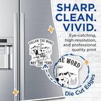 (2 Pack) Follow The Word Magnets - Christian - Inspirational Bible Verse Magnets - Faith-Based Refrigerator Magnets - 5" On Longest Side - for Cars, Fridges, Toolboxes - Made in USA - MAG4530