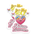 (2 Pack) Be Kind Sole Autism Awareness Magnets - Inspirational Magnets - Autism Advocacy Stickers - 5" On Longest Side - for Cars, Fridges, Toolboxes - Made in USA - MAG6620