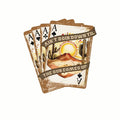 (3 Pack) Ace Playing Card Decals - Desert Scene Decal - Laptop Decal - 3 Inches On Longest Side - Easy Peel & Apply - Made in USA - 3MCS7816