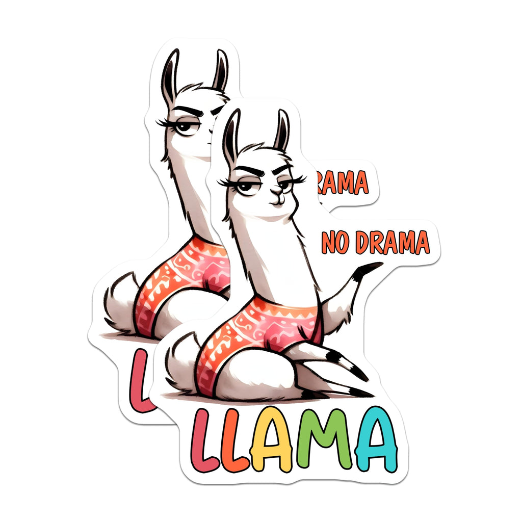 (2 Pack) Llama Magnets - Funny Animal Decor - No Drama Alpaca Fridge Magnets - 5" On Longest Side - Premium Magnet - for Cars, Refrigerators, Toolboxes, Lockers - Made in USA - MAG16611