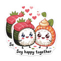 (2 Pack) Cute Sushi Magnets - Funny Foodie Decor - Valentine Couple Present - 5 Inches On Longest Side - Thick Durable Magnet - Made in USA - MAG37002