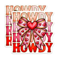 (2 Pack) Howdy Bow Magnets - Western Valentine Decor - Southern Charm Home Accessories - 5 Inches On Longest Side - Thick Durable Magnet - Made in USA - MAG26460
