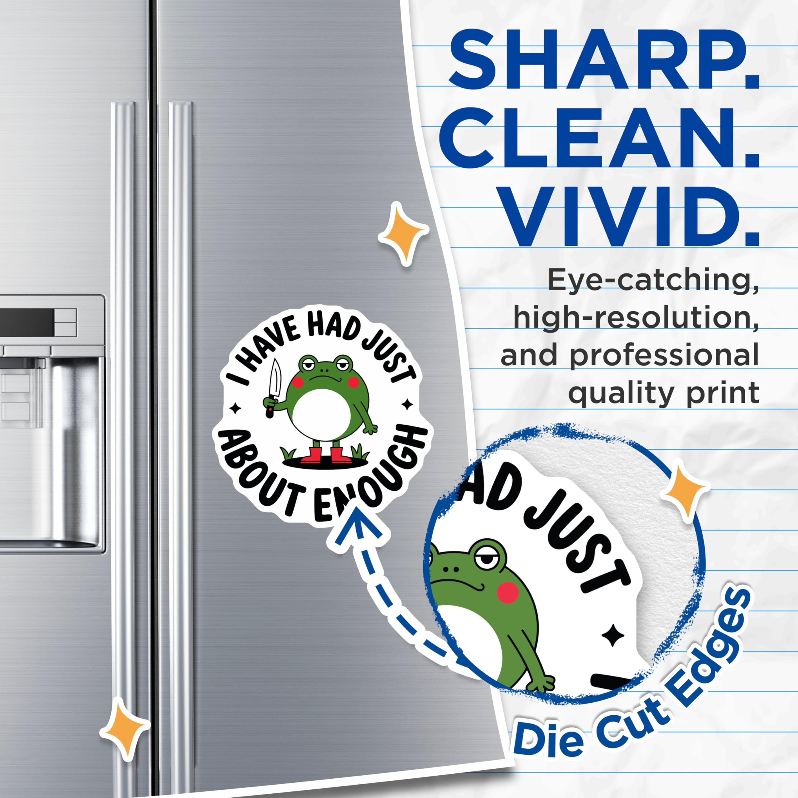 (2 Pack) Frog Magnets - I Have Had Enough - Sassy Refrigerator Magnets - 5" On Longest Side - Premium Magnet - for Cars, Refrigerators, Toolboxes, Lockers - Made in USA - MAG16555