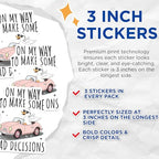 (3 Pack) Funny Duck Decals - Bad Decisions - Car Laptop Decals - 3 Inches On Longest Side - Easy Peel & Apply - Made in USA - 3MCS8725