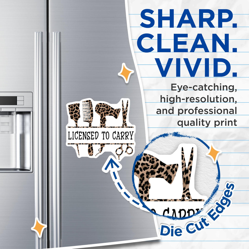 (2 Pack) Licensed to Carry Magnets - Hairdresser Decor - Salon Accessories - Hair Styling Toolkit - 5" On Longest Side - for Cars, Fridges, Toolboxes - Made in USA - MAG7568