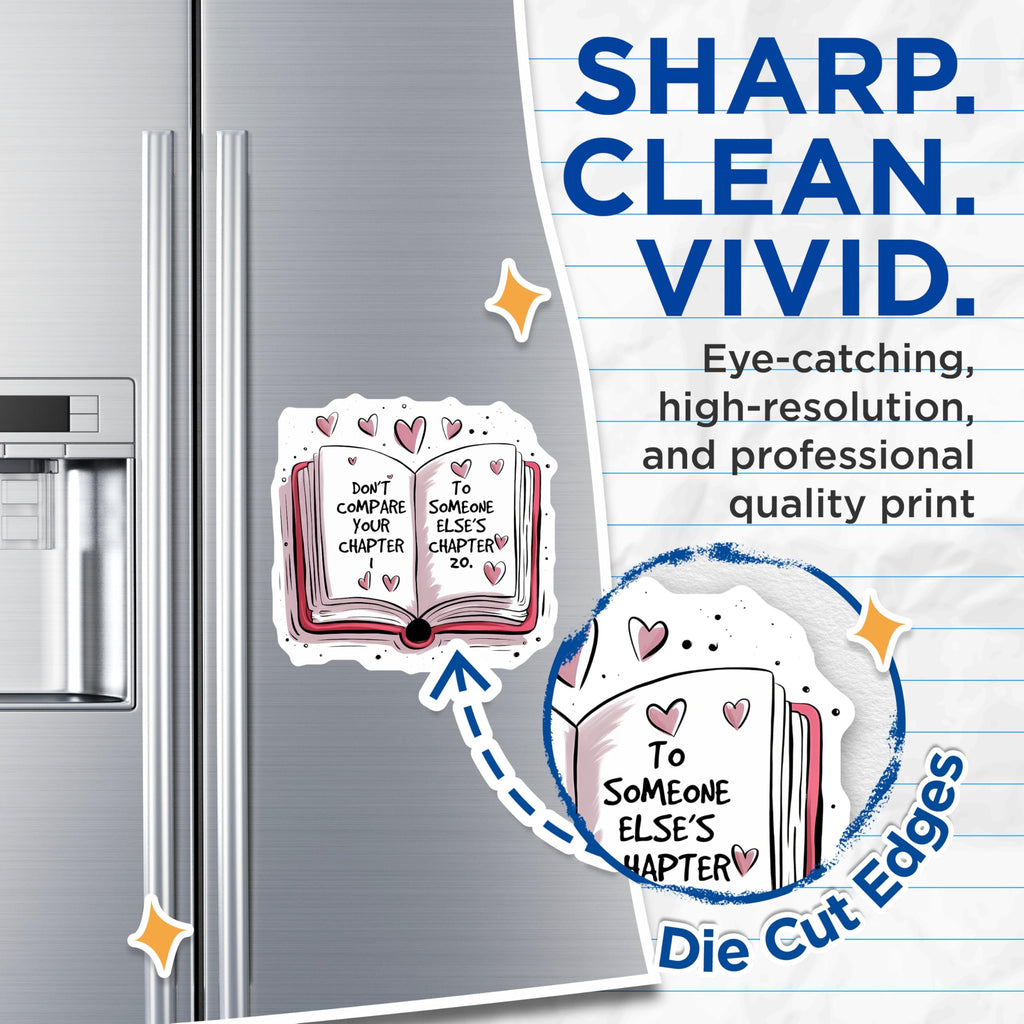 (2 Pack) Motivational Quote Magnets - Book Lover Inspiration - Daily Affirmation Decor - 5" On Longest Side - Premium Magnet - for Cars, Refrigerators, Toolboxes, Lockers - Made in USA - MAG14019
