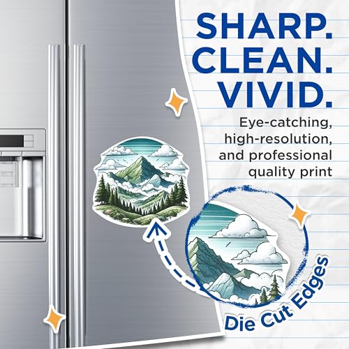(2 Packs) Mountains and Wilderness Magnets - Nature Lover Hiker Hiking Outdoorsman Magnets - 5 Inches On Longest Side - Premium Magnet - for Fridges, Toolboxes, Cars - Made in USA - MAG2284