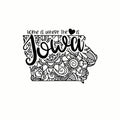 (3 Pack) Iowa State Decals - Home State Art - Decorative Iowa Outline - 3 Inches On Longest Side - Easy Peel & Apply - Made in USA - 3MCS7824