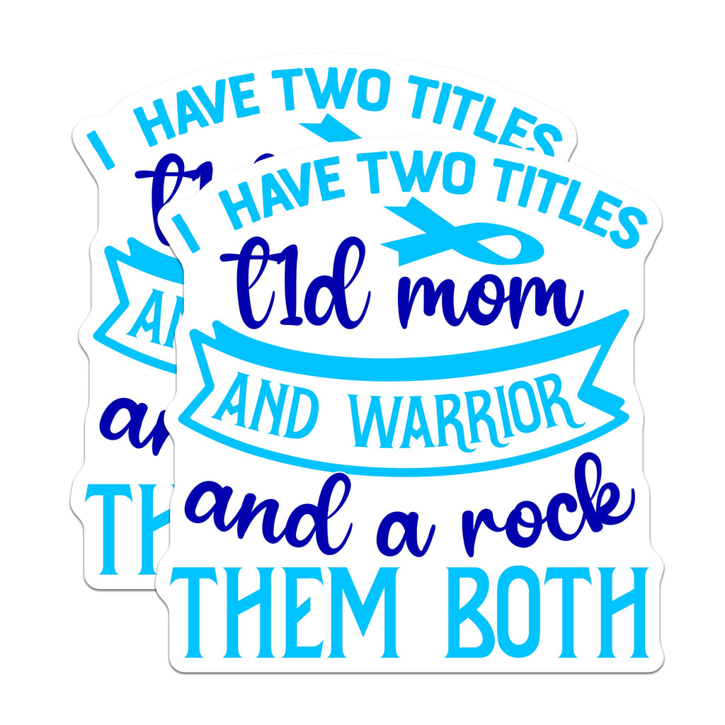 (2 Pack) Warrior Mom Magnets - Awareness Ribbon Survivor - Strong Mother Inspirational - 5 Inches On Longest Side - Thick Durable Magnet - Made in USA - MAG38061