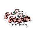 (2 Pack) Magnolia Flower Magnets - Blossom City - Pink Floral Fridge Magnets - 5" On Longest Side - Premium Magnet - for Cars, Refrigerators, Toolboxes, Lockers - Made in USA - MAG18865