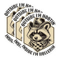 (3 Pack) Raccoon Decals - Cowboy Raccoon Decal - Funny Raccoon - Raccoon Lover - 3 Inches On Longest Side - Easy Peel & Apply - Made in USA - 3MCS2199