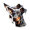 (2 Pack) Doberman Pinscher Dog Magnets - Doberman Breed Specific Pet Lover Accent - Animal Art Fridge Decor - 5 Inches On Longest Side - Thick Durable Magnet - Made in USA - MAG27293