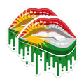 (2 Pack) Kurdish Lips Magnets - Kurdistan Flag Art - Fridge Decorations - 5" On Longest Side - Premium Magnet - for Cars, Refrigerators, Toolboxes, Lockers - Made in USA - MAG18554